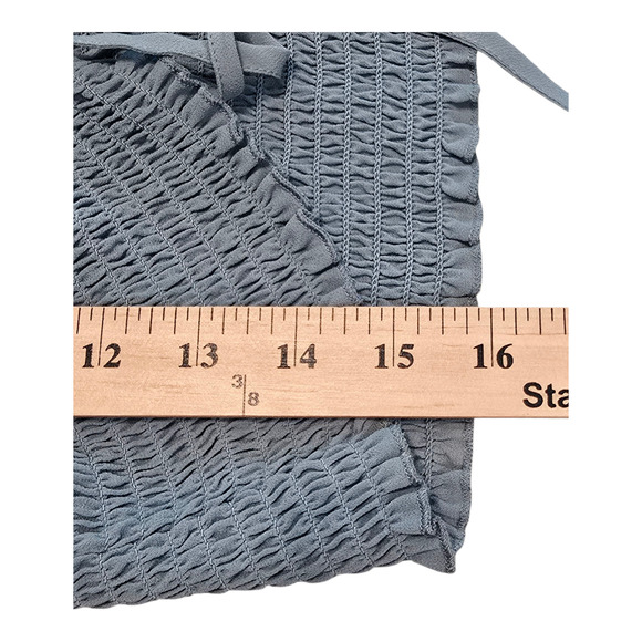 Love Tree Womens Smocked Coquette Top Size L Puff Sleeve Cottagecore Romantic - Picture 10 of 10